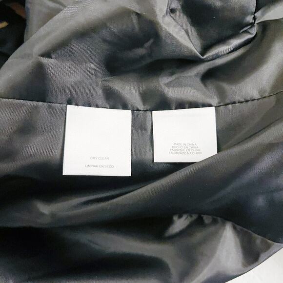 Anne Klein Chevron Printed Suit Blazer Blk White Blue SZ10 - Picture 3 of 7